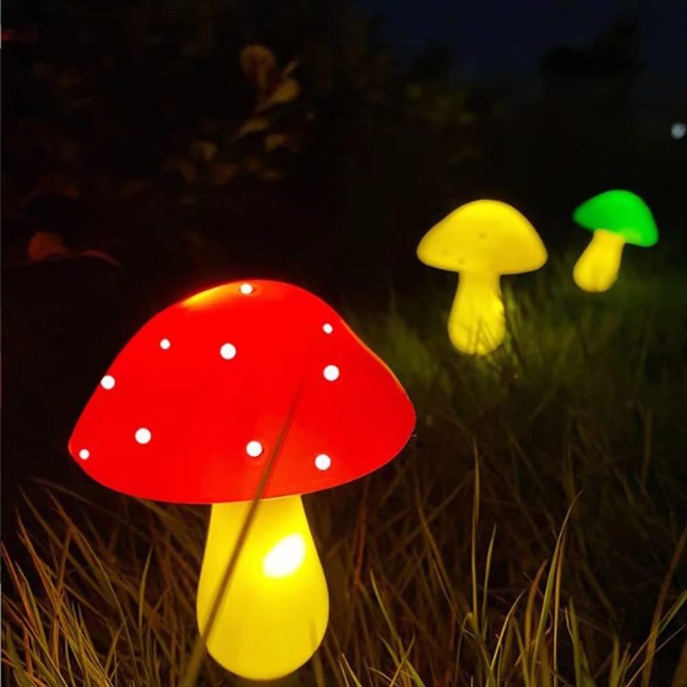 New Design Modern  Led Outdoor Landscape Decorative Lamp Solar  Pathway Mushroom Night Lights