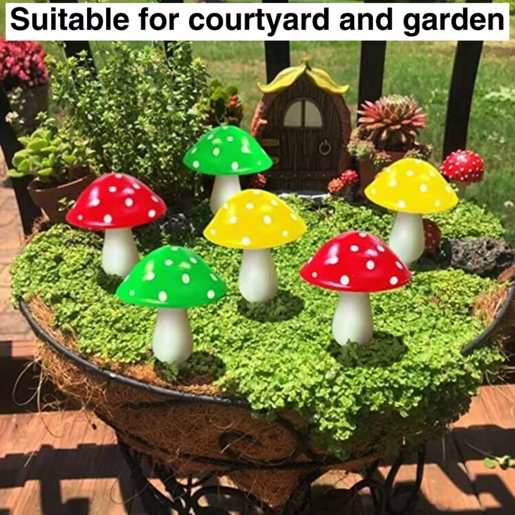 New Design Modern  Led Outdoor Landscape Decorative Lamp Solar  Pathway Mushroom Night Lights