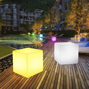 Waterproof And Super Durable Large Cube Wedding Party Garden Light Up Flashing Led Solar  Ice Cube Lights