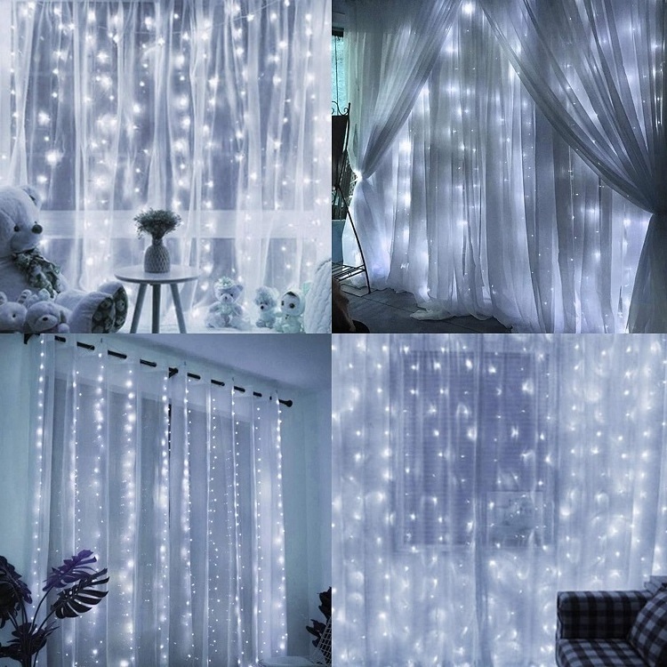 curtain lights led curtain string light smart decorative wedding RGB lights