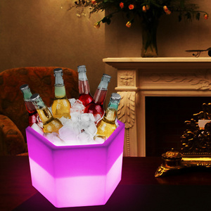 led  nightclub beer ice bucket for 6 bottles champagne heinek