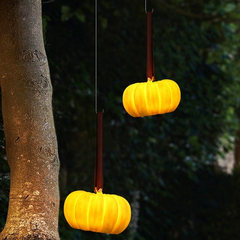 Factory New Outdoor Decoration Garden pumpkin lanterns Solar Light LED Portable Pumpkin Lamp