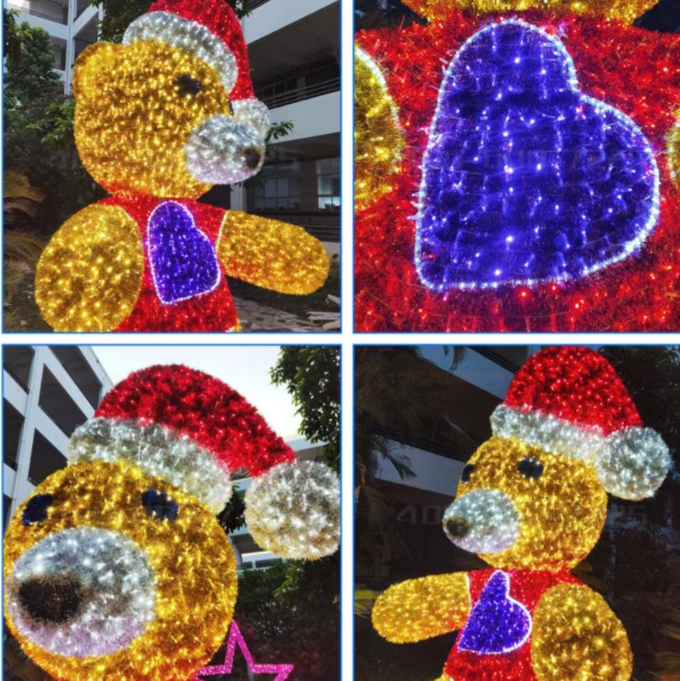 220W IP65 waterproof wholesale outdoor lighted polar bears christmas decorations