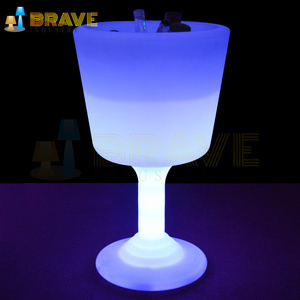 PE plastic beer ice bucket gold 16colors light led IP65 waterproof ice cube bucket for parties