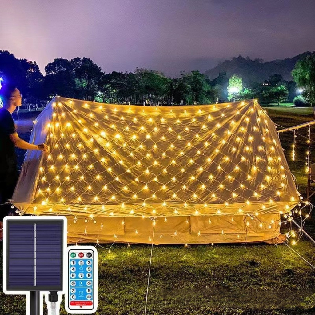 LED Solar String Lights Outdoor Waterproof Patio g40 Copper Wire Fairy Christmas Lights