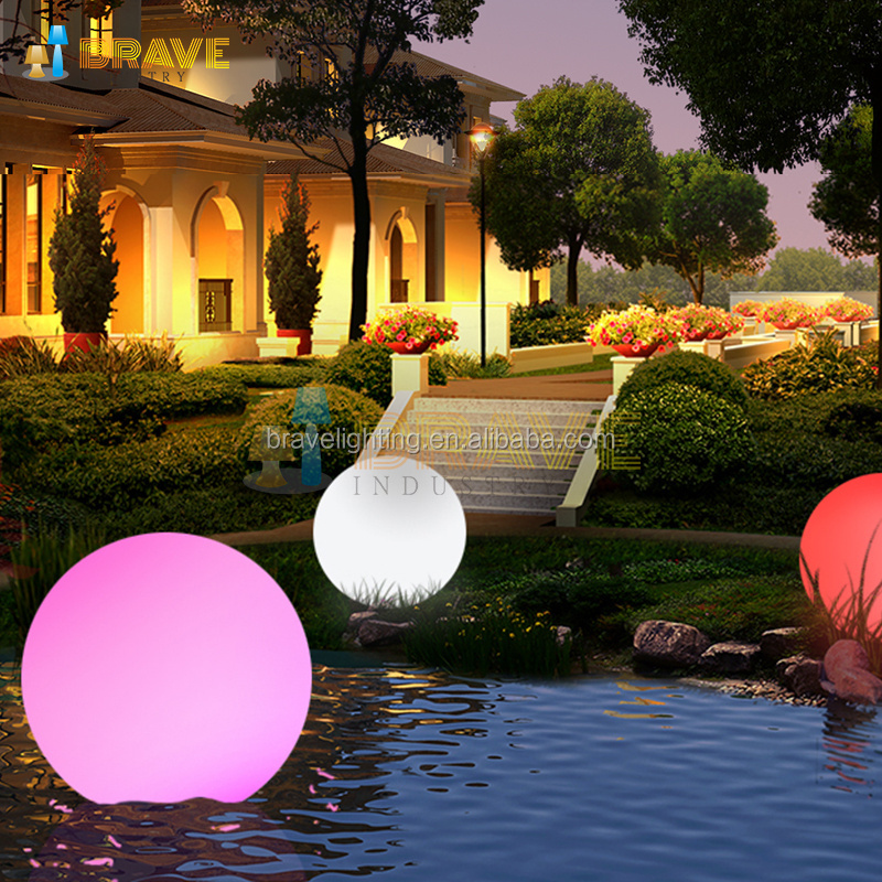 LED Floating Waterproof Light Ball  PE Material Solar Night Ball LED Garden Lamp