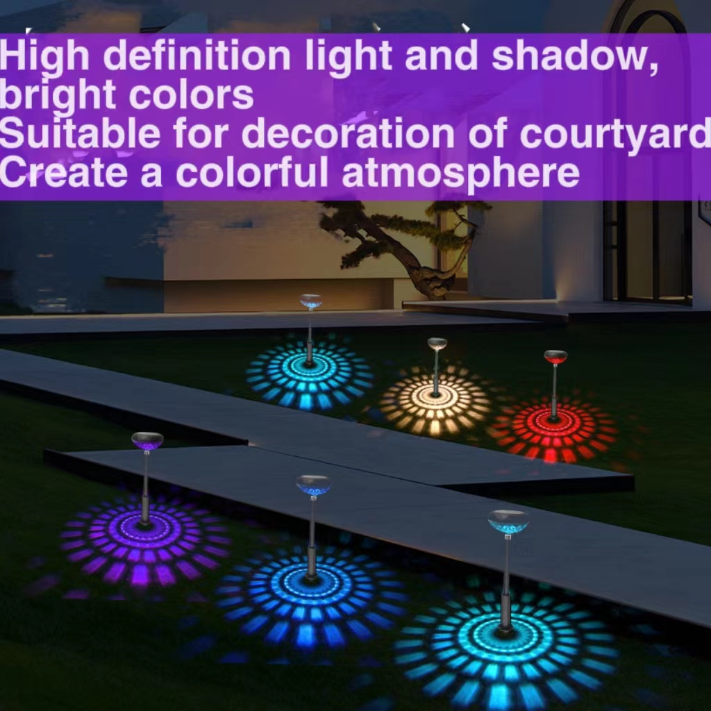 2w led spike light Design Rgb Solar Lawn Patio Yard Walkway Deck Light Outdoor Led Ground Light