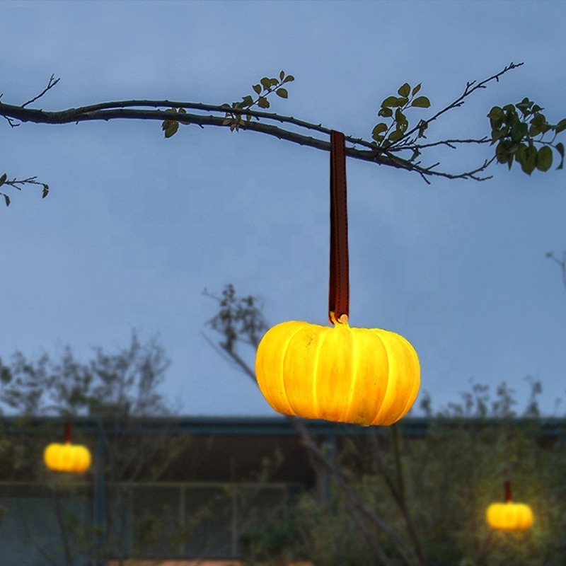 Factory New Outdoor Decoration Garden pumpkin lanterns Solar Light LED Portable Pumpkin Lamp