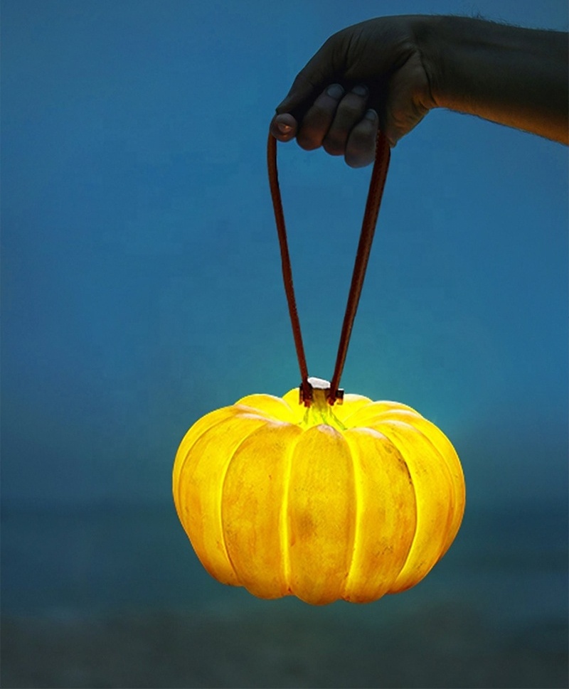 Factory New Outdoor Decoration Garden pumpkin lanterns Solar Light LED Portable Pumpkin Lamp