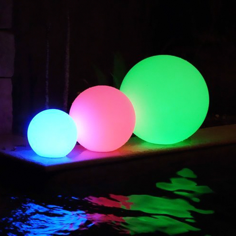 Waterproof Colorful solar led light outdoor garden big 30cm  ball lights Modern Outdoor Ball Light For Garden