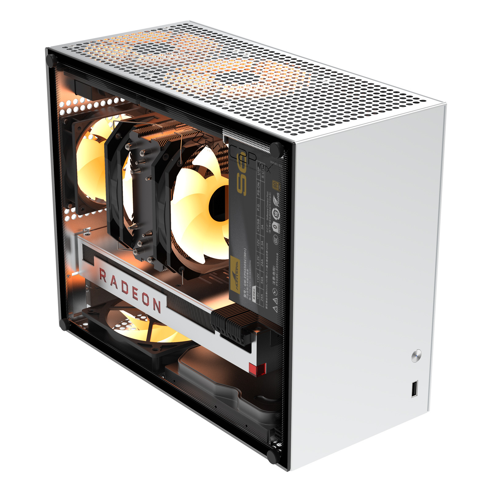 Aluminum Micro ATX Case MATX Case ZZAW C2P Desktop Chassis Computer Gaming PC case with DIY Installation