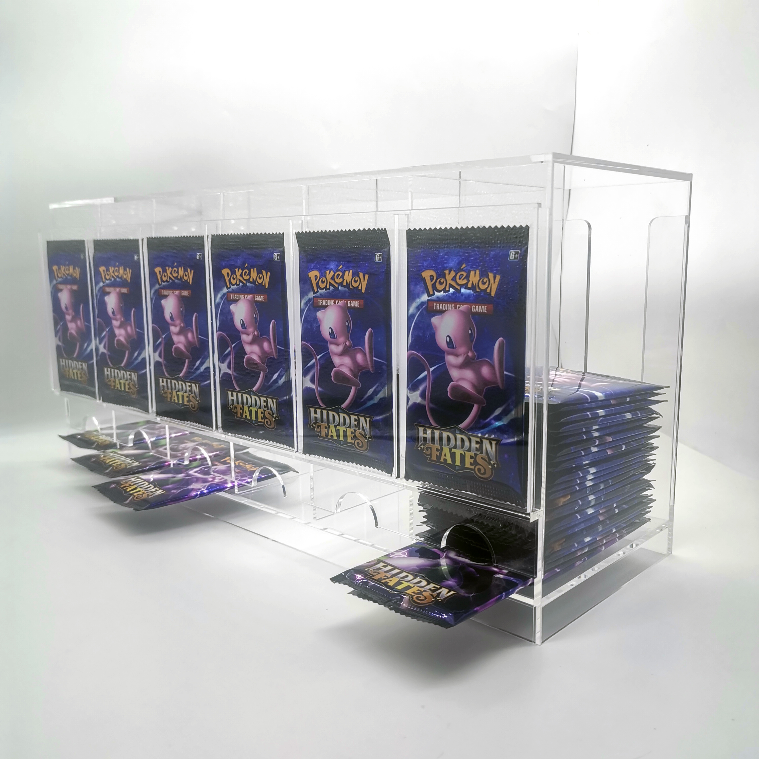 Custom 6 Slot Acrylic Pokemon TCG  Booster Pack Dispenser