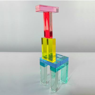 3D Luxe Lucite  Acrylic Stacking Tower Puzzle Game Tumbling Block Game acrylic building blocks toys Blocks