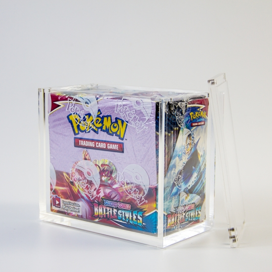 Premium Acrylic Case for Pokemon Booster Box with Magnetic Top UV Clear Acrylic Pokemon Booster Protector Box