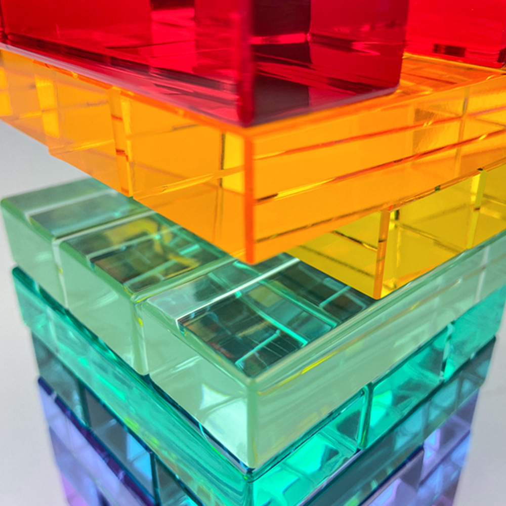 3D Luxe Lucite  Acrylic Stacking Tower Puzzle Game Tumbling Block Game acrylic building blocks toys Blocks