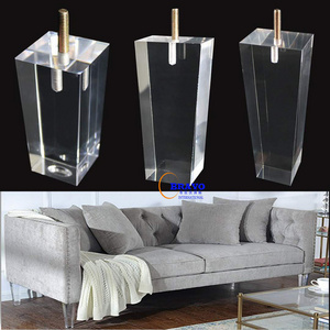 Heavy duty  6  inch  Acrylic Furniture legs for sofa bed furniture  bench