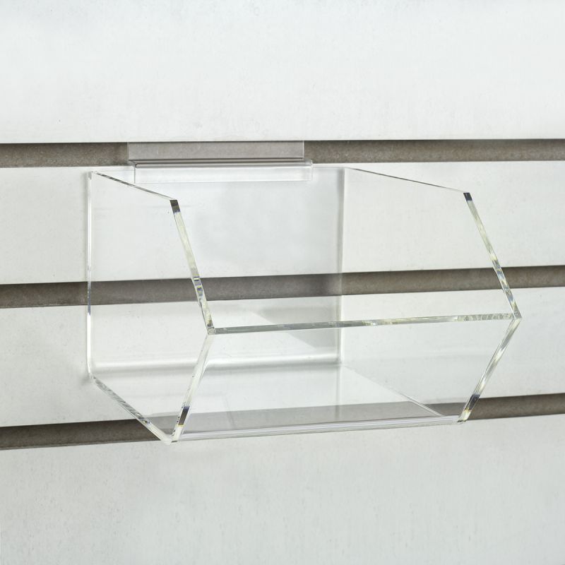 Acrylic Retail Display Lucite Display Counter top Slat wall storage Bin  display Shelf