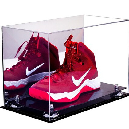 Manufacturer custom Perspex Acrylic football boot display box Acrylic basketball shoe display case