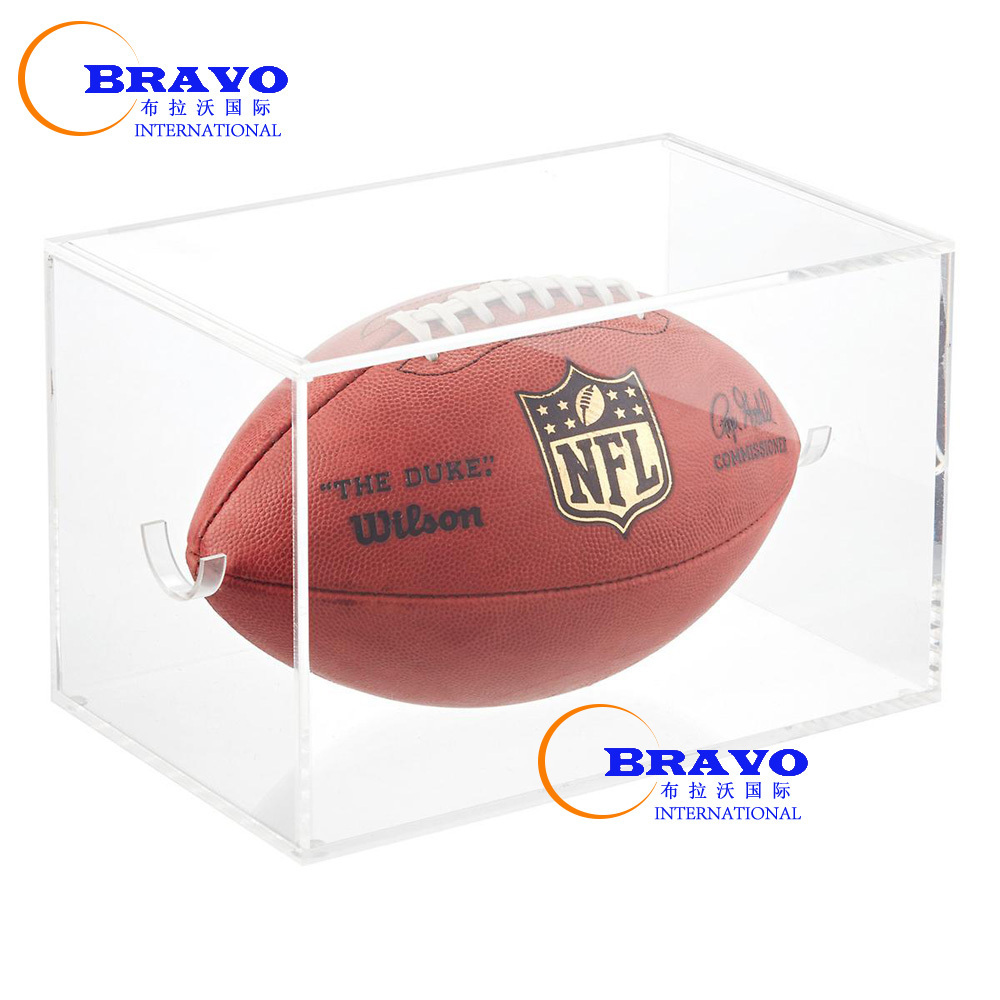 Trade Assurance Acrylic Lucite ball stand Football plinth Hold Football, Basketball Volleyball or Soccer Ball Display Stand