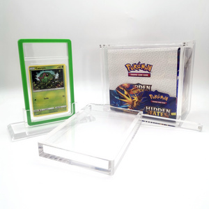 Premium Acrylic Case for Pokemon Booster Box with Magnetic Top UV Clear Acrylic Pokemon Booster Protector Box