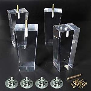 Heavy duty  6  inch  Acrylic Furniture legs for sofa bed furniture  bench