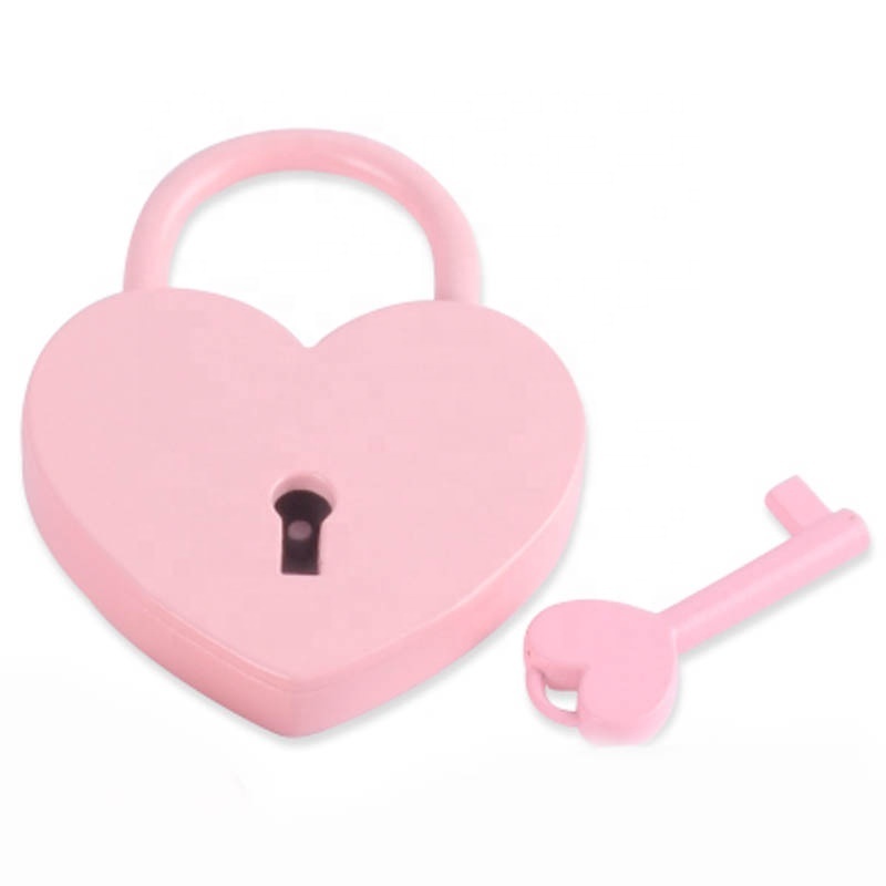 45*58mm love heart padlock Mini Padlock for Gift Box Love Heart Lock For Wedding Gift zinc alloy metal lock all colors