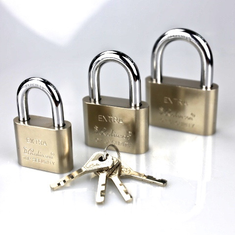 BRAVO on Time Delivery Factory Direct Sale Gym Locker Padlock Bag Metal Lock Top Security Iron Padlock with 3 Vane Keys