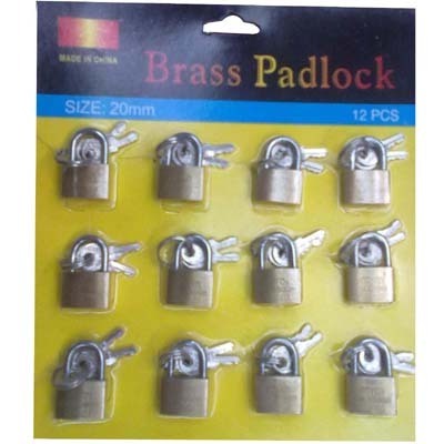 12-Pack 20mm Mini Brass Padlock Sets Luggage Locks with Keys, 0.7 x 1.2 x 0.25 Inches