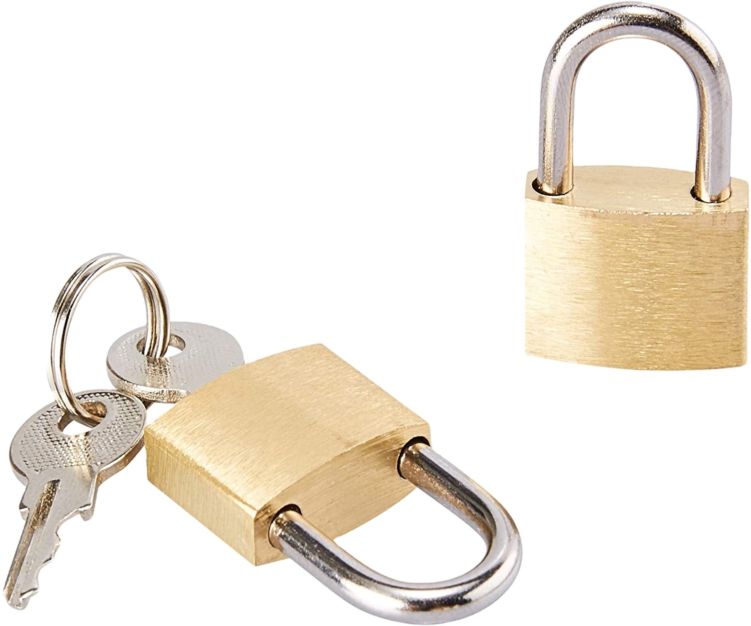 12-Pack 20mm Mini Brass Padlock Sets Luggage Locks with Keys, 0.7 x 1.2 x 0.25 Inches