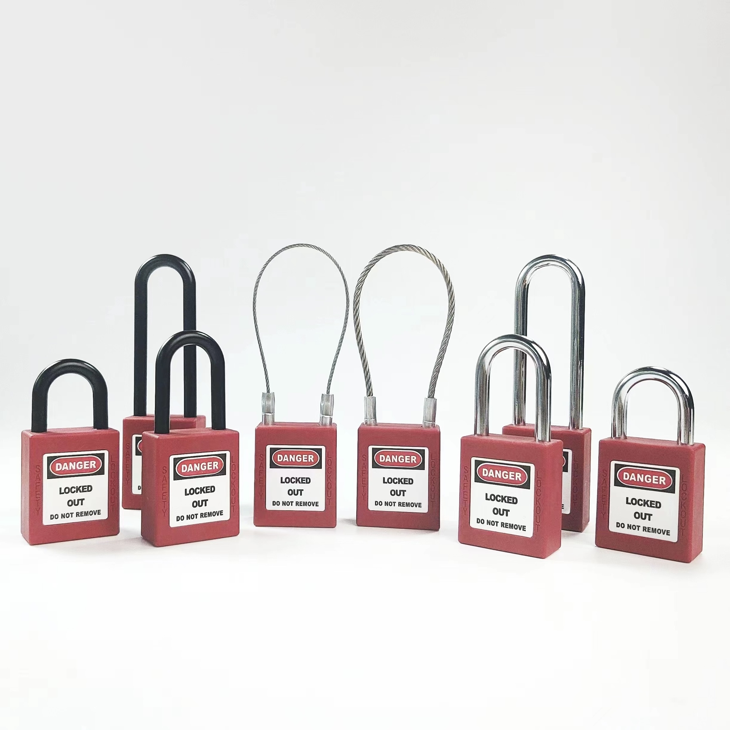 Wholesale Industrial Loto insulated Nylon shackle safety lock lock-out padlock