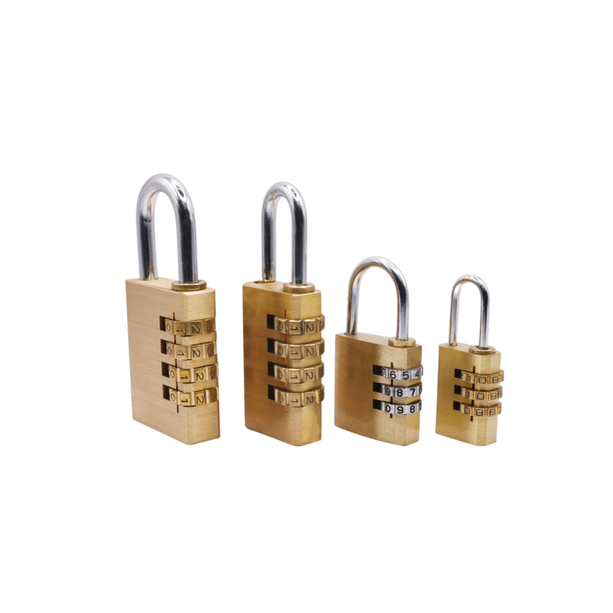 Brass copper 3-Digital Combination Padlock for Traveling and Luggage 3.13*1.57*0.63 in