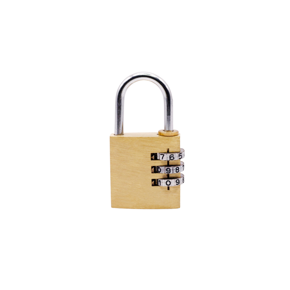 Brass copper 3-Digital Combination Padlock for Traveling and Luggage 3.13*1.57*0.63 in