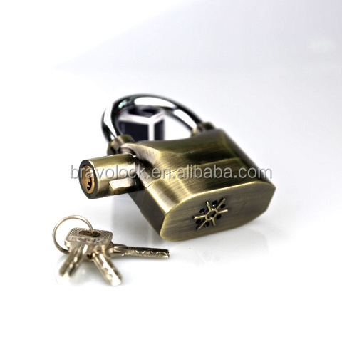 black color siren alarm padlock motorcycle alarm padlock