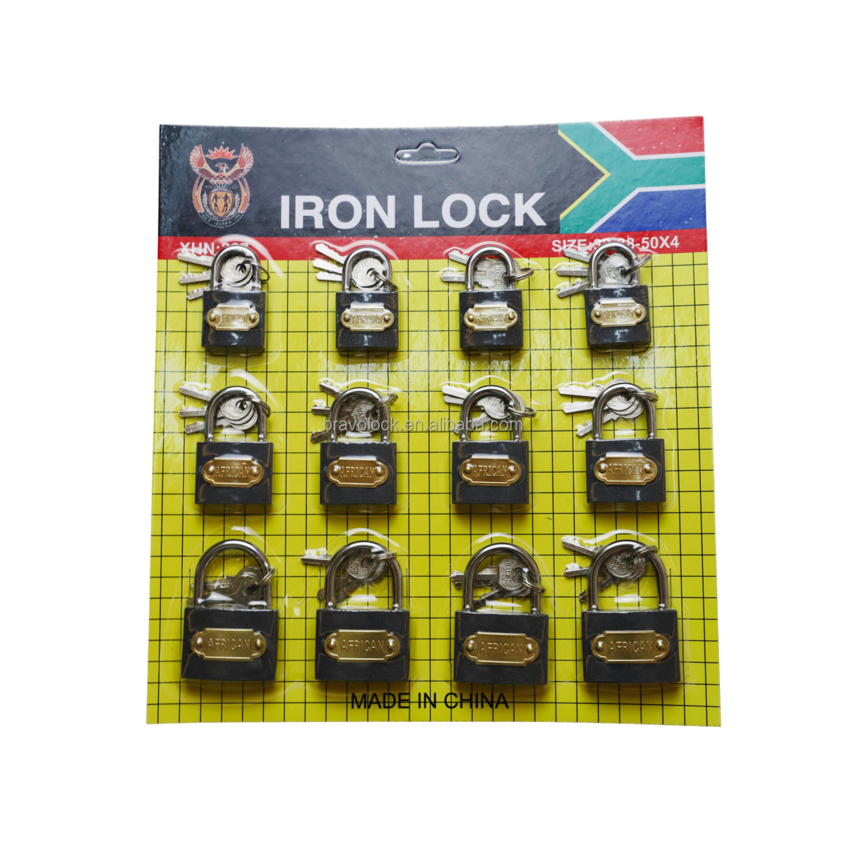 12 PCS Combination Padlock Set of Grey Iron Padlock Cheapest Price Factory Wholesale