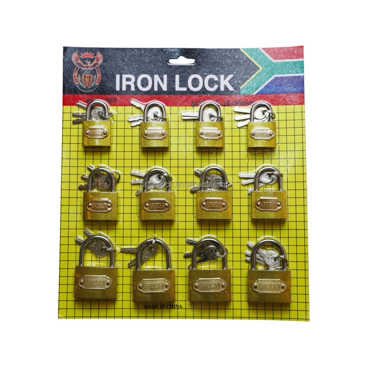 12 PCS Combination Padlock Set of Grey Iron Padlock Cheapest Price Factory Wholesale