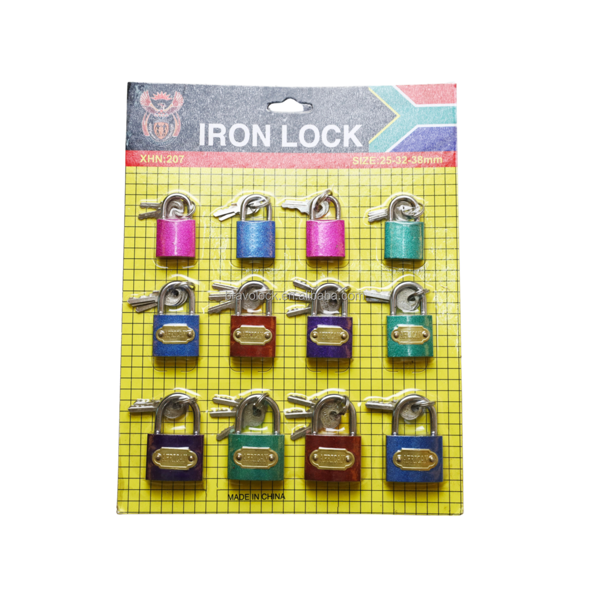 12 PCS Combination Padlock Set of Grey Iron Padlock Cheapest Price Factory Wholesale