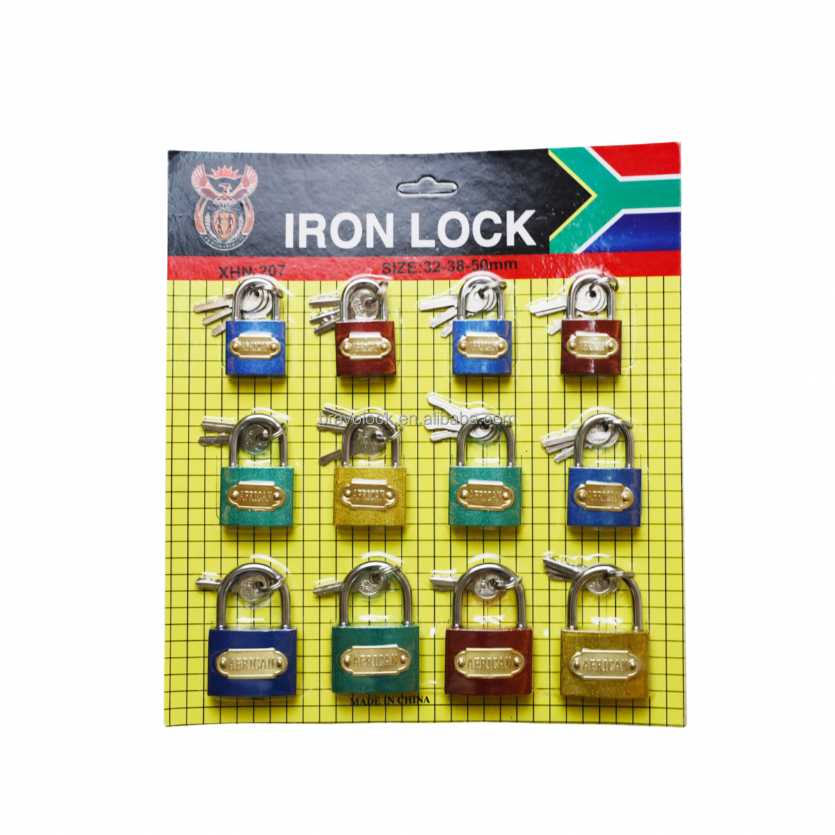 12 PCS Combination Padlock Set of Grey Iron Padlock Cheapest Price Factory Wholesale