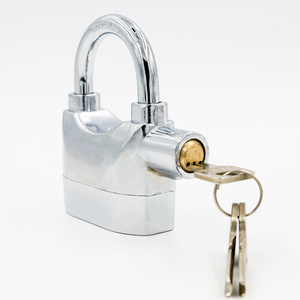 Heavy Duty Silver Zinc Alarm Padlock Bottom Open Gate Lock