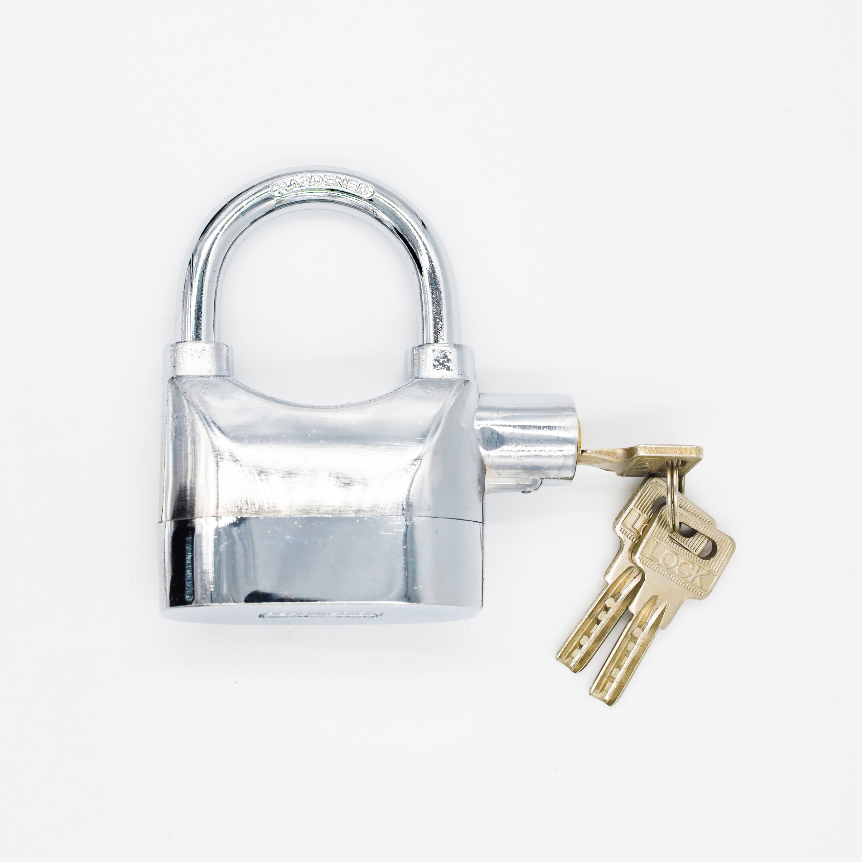 Heavy Duty Silver Zinc Alarm Padlock Bottom Open Gate Lock