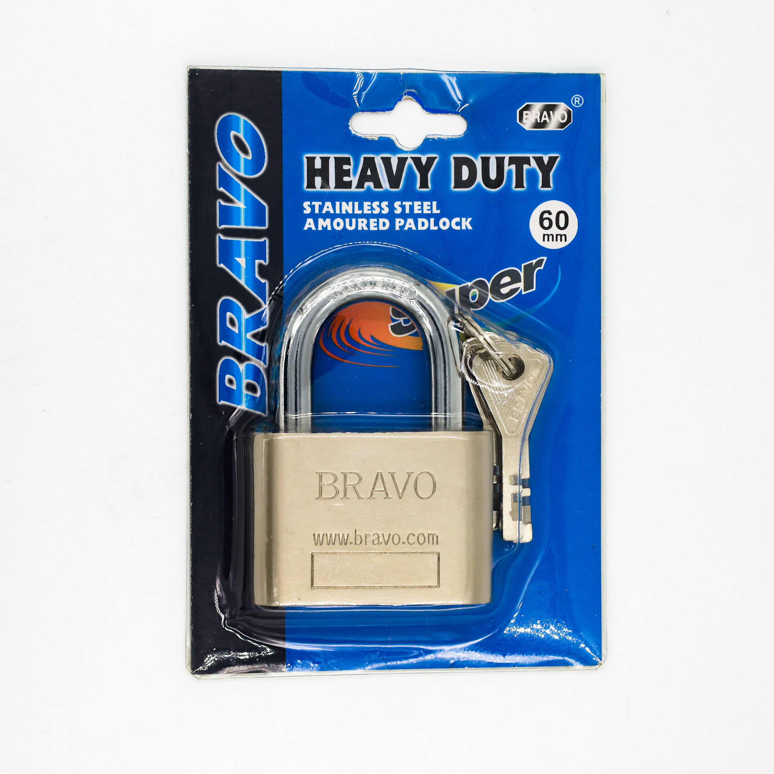 Big Circle Lock BRAVO Heavy Duty Padlock with 4 Vane Key small luggage lock