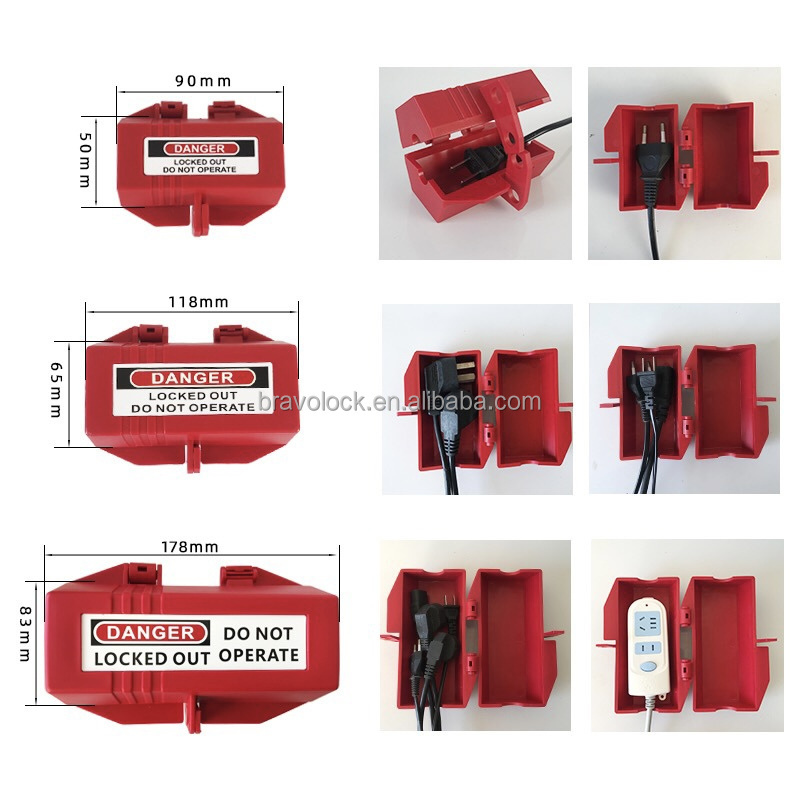 New Release Industrial Safety Lockout for Plugs and Socket Lockout Three Sizes lock boxes