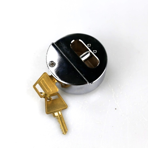 73mm Round Hidden Shackle Padlock Steel Hockey Puck Lock with 2 Solid brass keys and holders