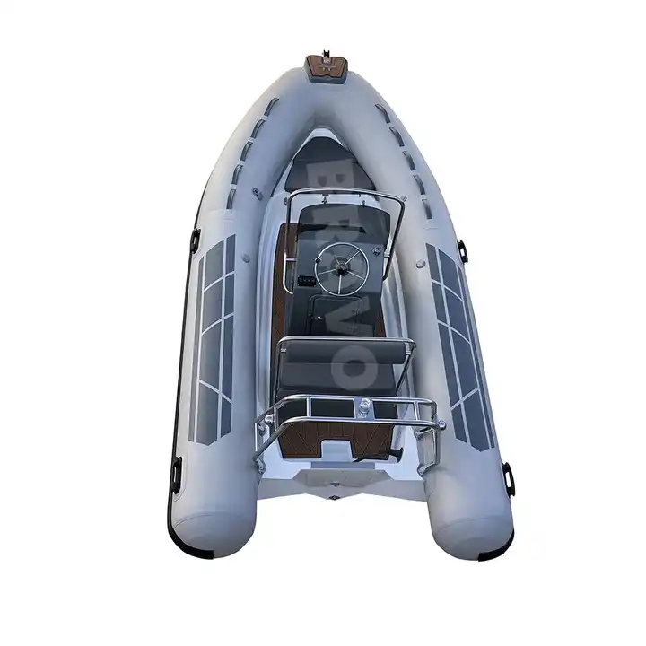 Rib boat 430 Hypalon Black Deep V hull RIB Inflatable Fishing fiberglass boat 14ft for sale