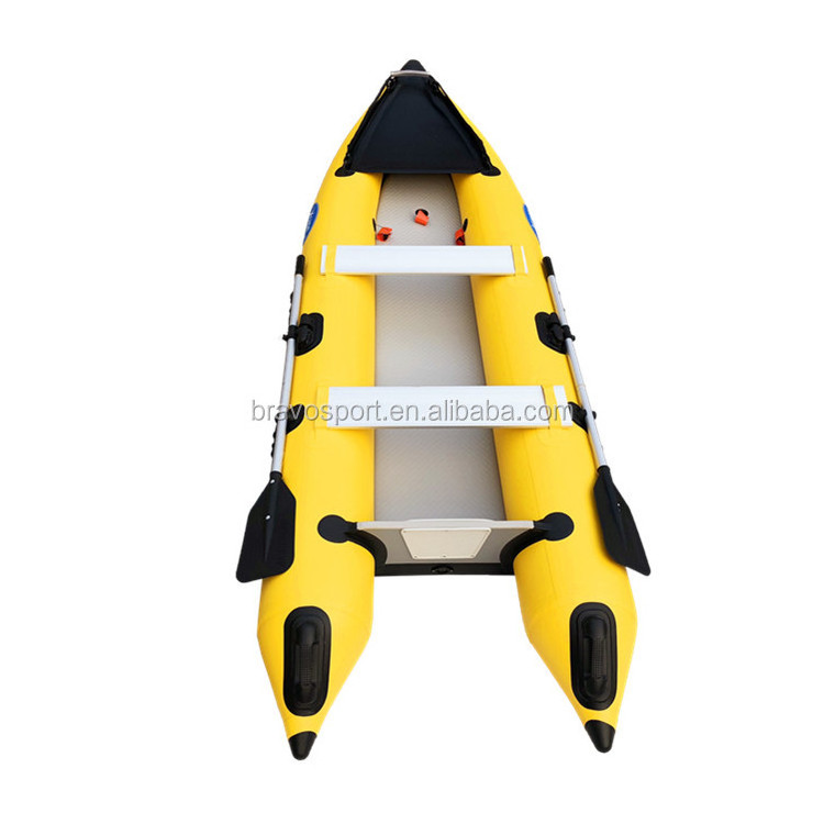 China PVC or hypalon Inflatable fishing kayak folding kayak boat for sale