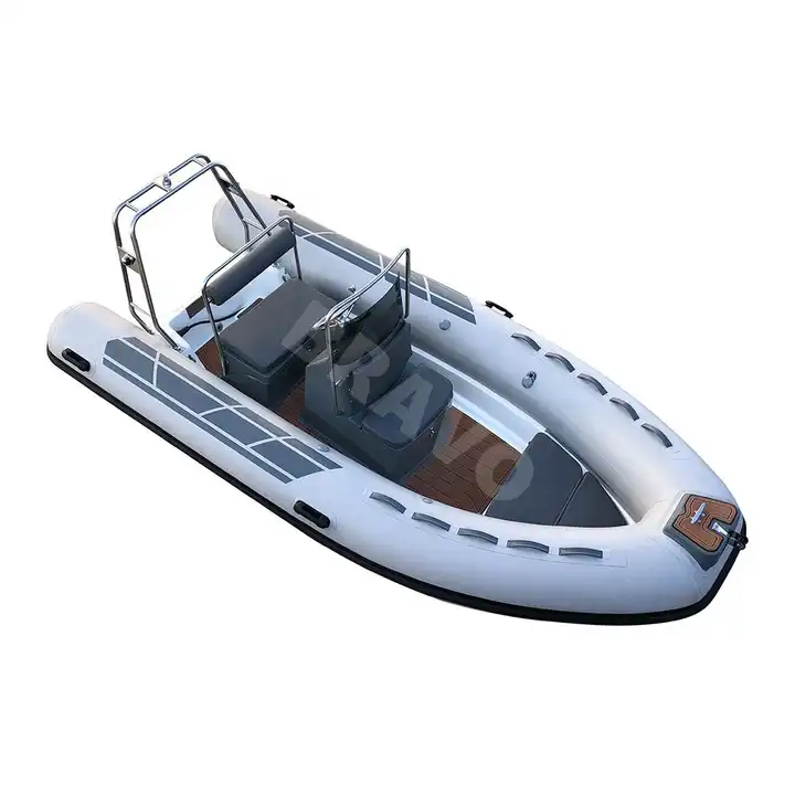 Rib boat 430 Hypalon Black Deep V hull RIB Inflatable Fishing fiberglass boat 14ft for sale