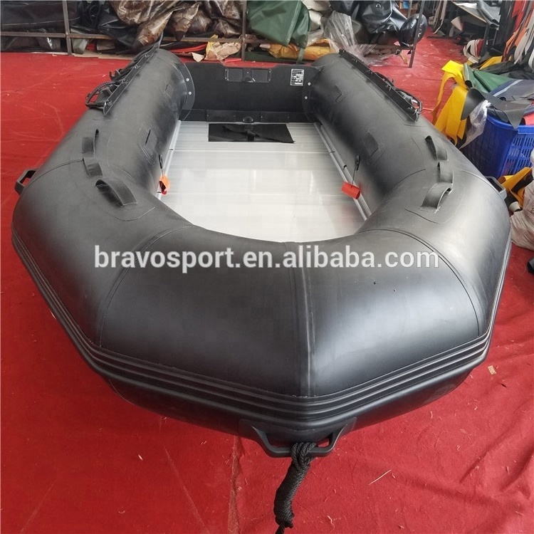 2018 China CE Certification PVC 330 Black Color House Plastic Inflatable Boat Sale Italy