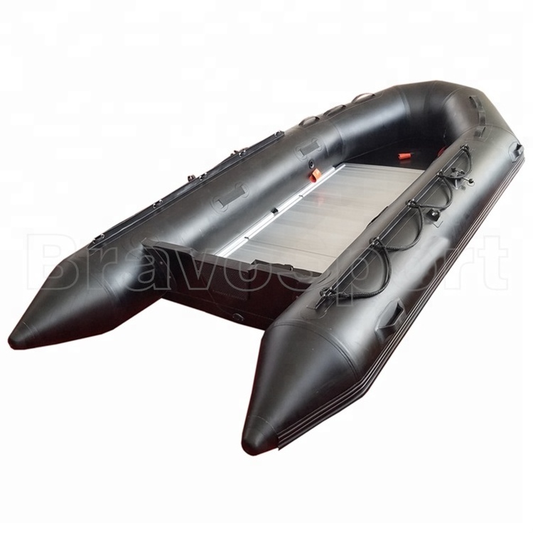 2018 China CE Certification PVC 330 Black Color House Plastic Inflatable Boat Sale Italy