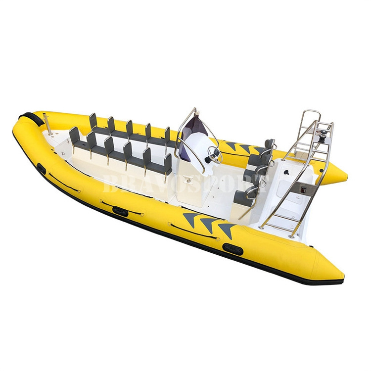 Archilles hypalon 12 passengers fiberglass rigid deep-V hull rib 700 boat for tourism