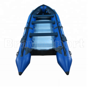 CE 16ft 5m Pvc Aluminum Floor Pontoon Inflatable Fishing Boat For Sale