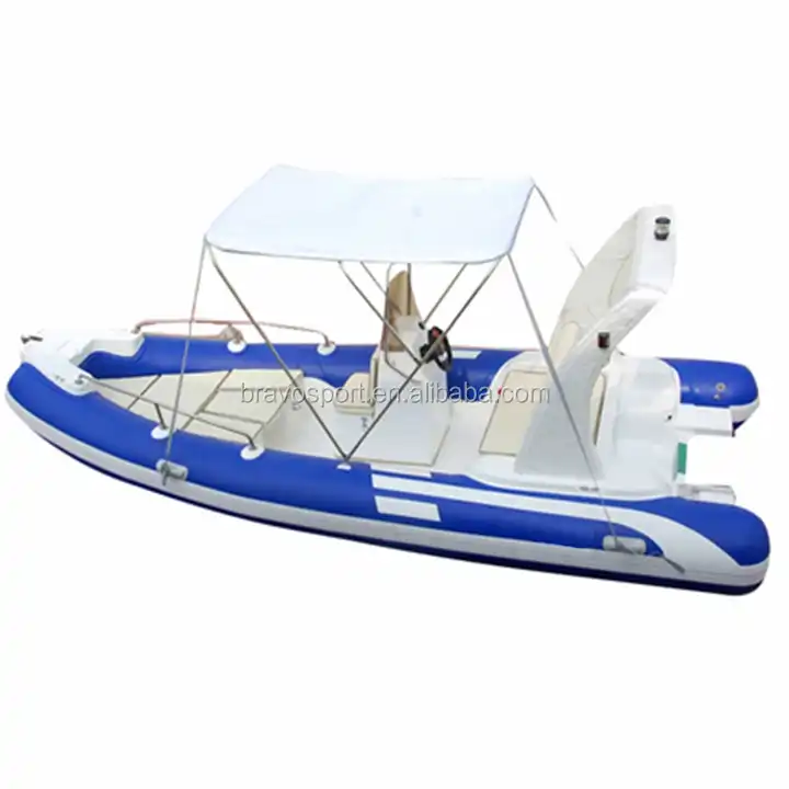 CE China Small Fiberglass Cabin RIB 5.5m Rib  Hull Boat